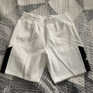 Adidas White and Black Shorts M